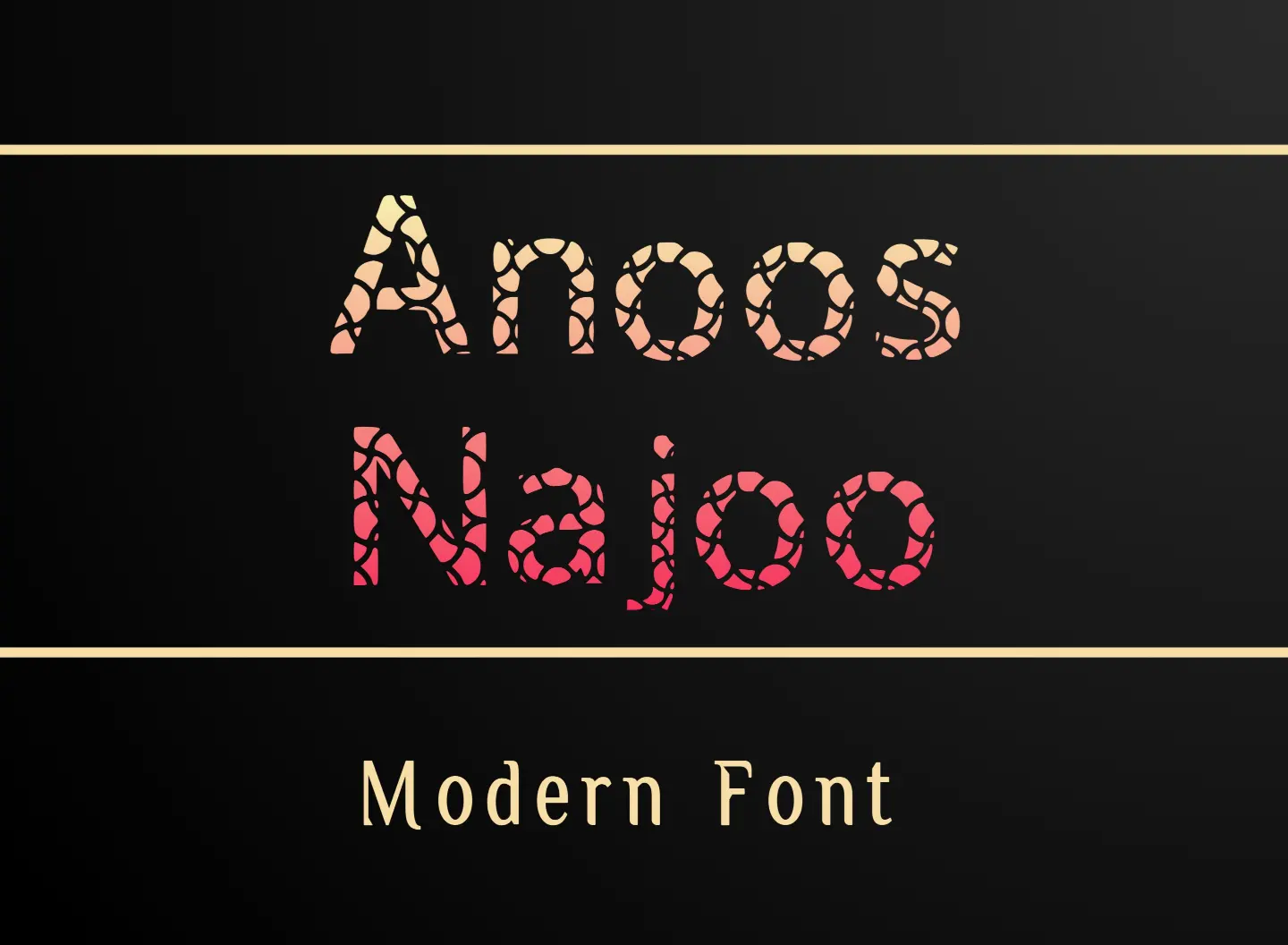 Anoos Najoo Display Font for Handmade Creations