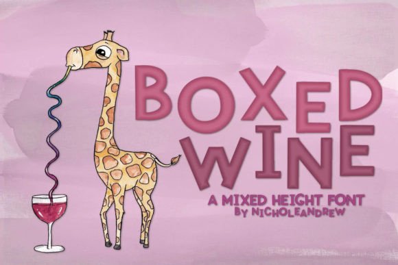 Boxed Wine Font for Business Branding