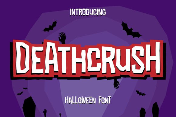 Deathcrush Font for Craft Projects