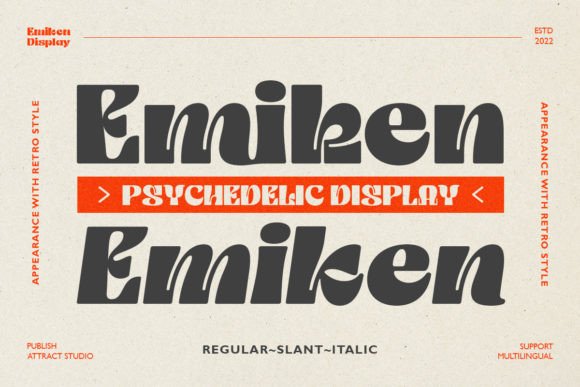 Emiken: A Psychedelic Display Font for Bold Campaigns