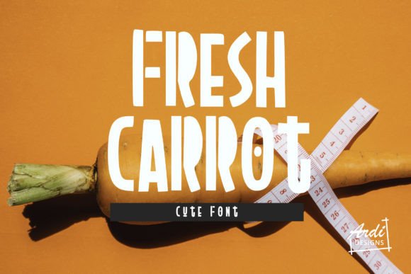 Fresh Carrot Font for Editorial Design