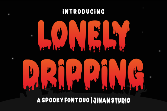 Lonely Dripping Font for Editorial Design
