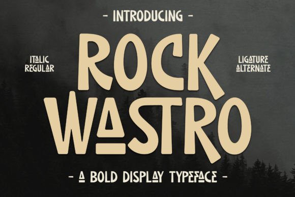 Rock Wastro: A Modern Display Font for Bold Branding