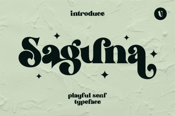Saguna Display Font for Handmade Creations